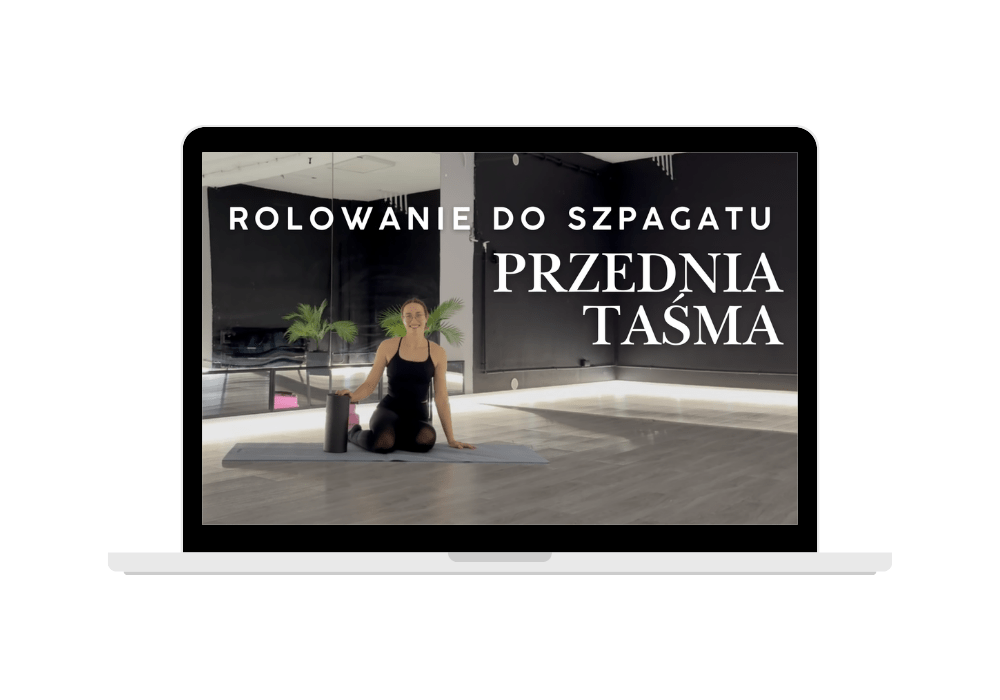 rolowanie przedniej taśmy do szpagatu