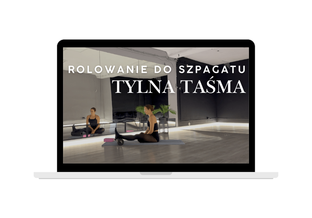 rolowanie tylnej taśmy do szpagatu