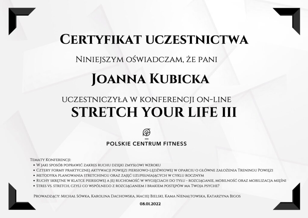 certyfikat konferencja