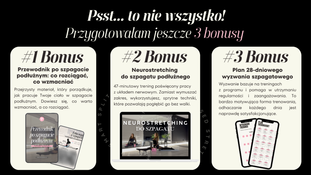 kurs rozciągania do szpagatu